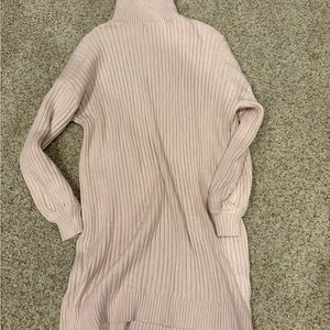 Amazon Women's Blush Ribbed Turtleneck Sweater